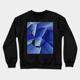 Blue Crumpled paper Crewneck Sweatshirt